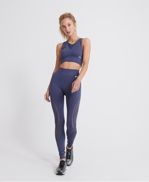 Superdry Studio Seamless Sports Leggings Női Sportruházat Szürke | ZLUSB4076